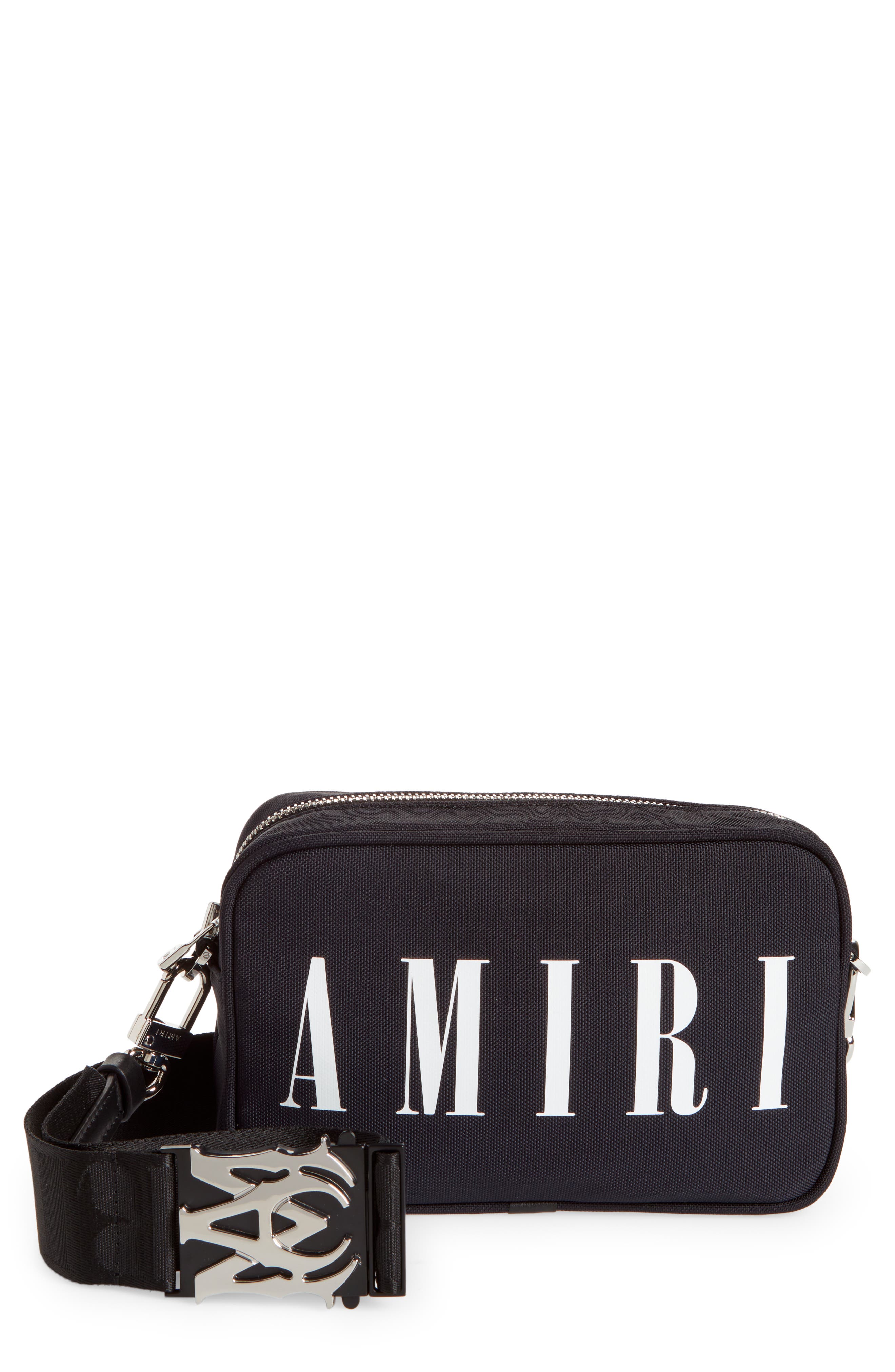 AMIRI Logo Nylon Canvas Camera Bag, Main, color, 