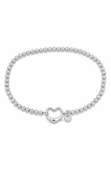 DELMAR Beaded Heart Clasp Bracelet