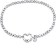 DELMAR Beaded Heart Clasp Bracelet