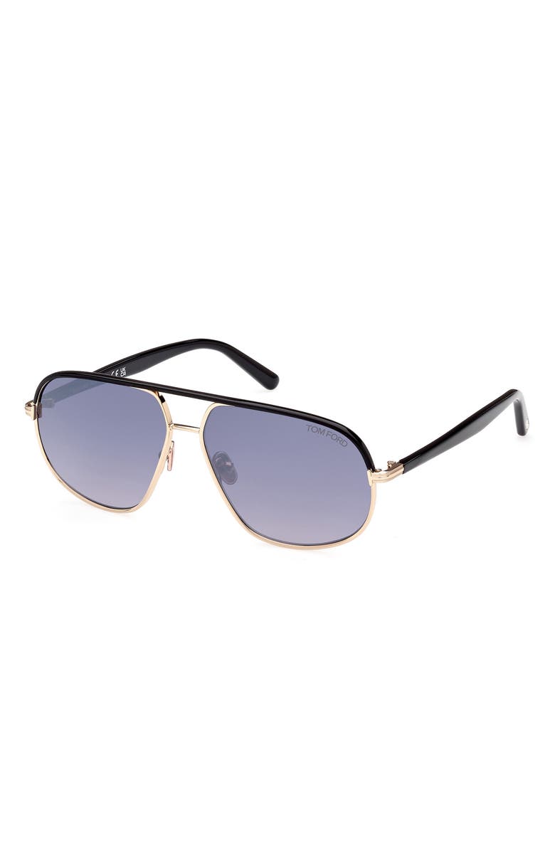 TOM FORD Maxwell 59mm Pilot Sunglasses, Alternate, color, 