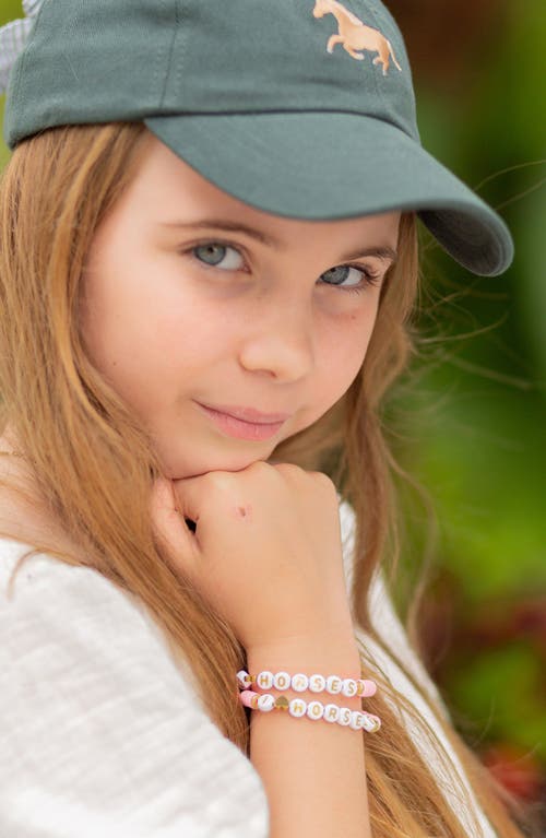 Bits & Bows Horse Twill Bow Baseball Hat In Green
