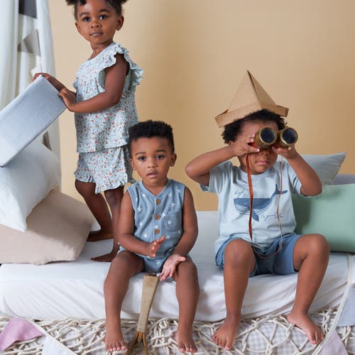Shop Modern Moments™ By Gerber Sleeveless Short Romper In Medium Teal Starfish