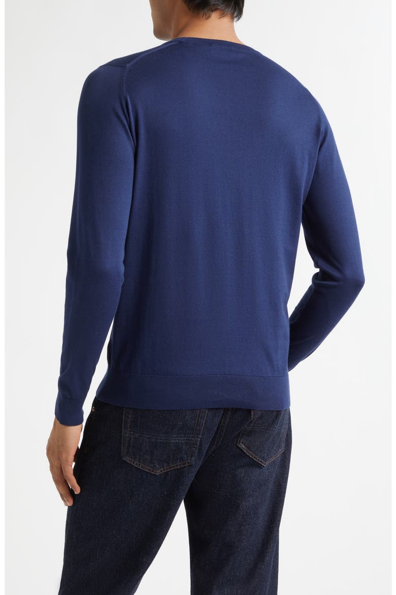 Rowland Sea Island Cotton Sweater, Alternate, color, FRENCH NAVY