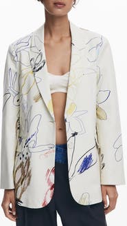 Desigual Abstract Print Blazer