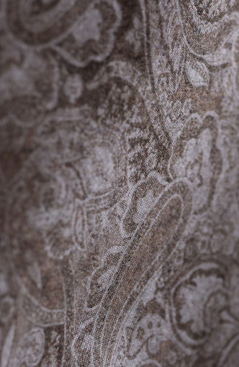 Bugatchi Axel Trim Fit Paisley Cotton Button-Up Shirt, Alternate, color, Limestone