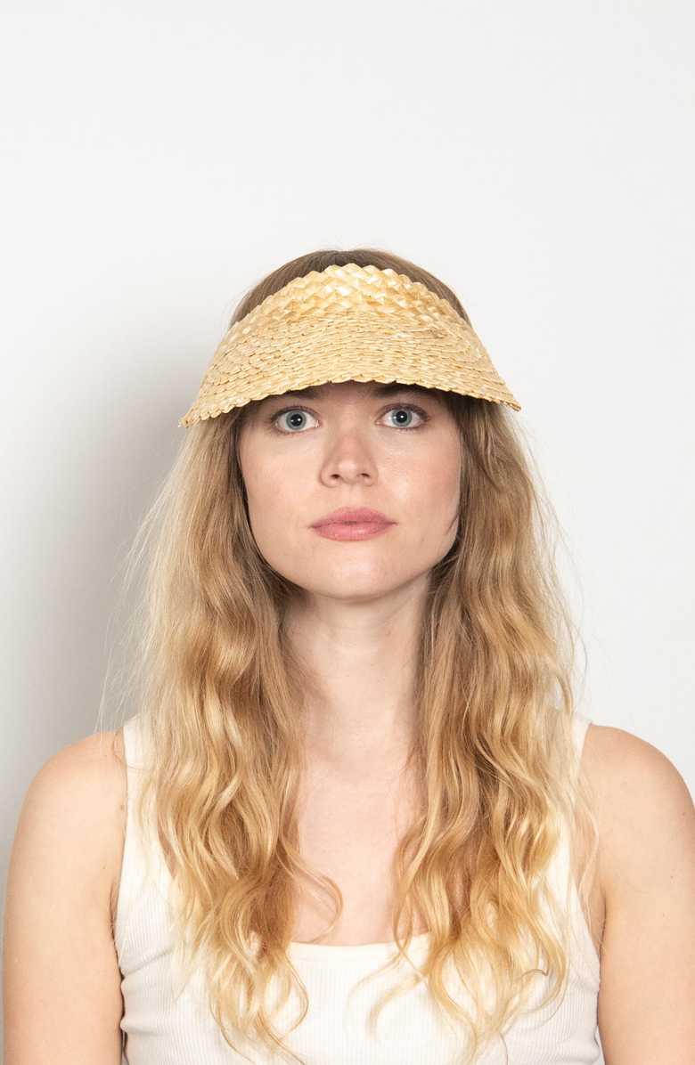 W Y E T H Effie Straw Visor, Alternate, color, Natural