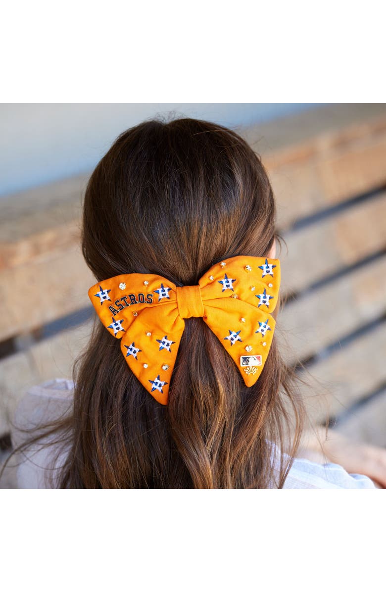 Lele Sadoughi MLB Houston Astros Bow Barrette, Alternate, color, Orange 800