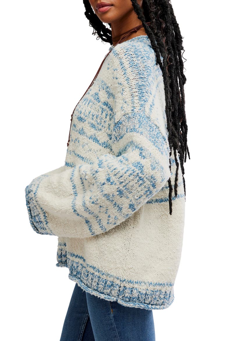 Dani Oversize Cotton Blend Sweater, Alternate, color, CLOUD COMBO