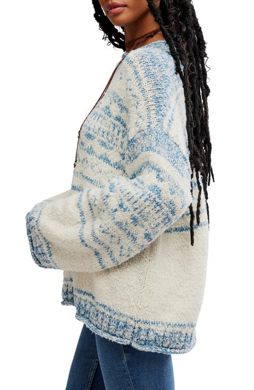 Free People Dani Oversize Cotton Blend Sweater In Multi