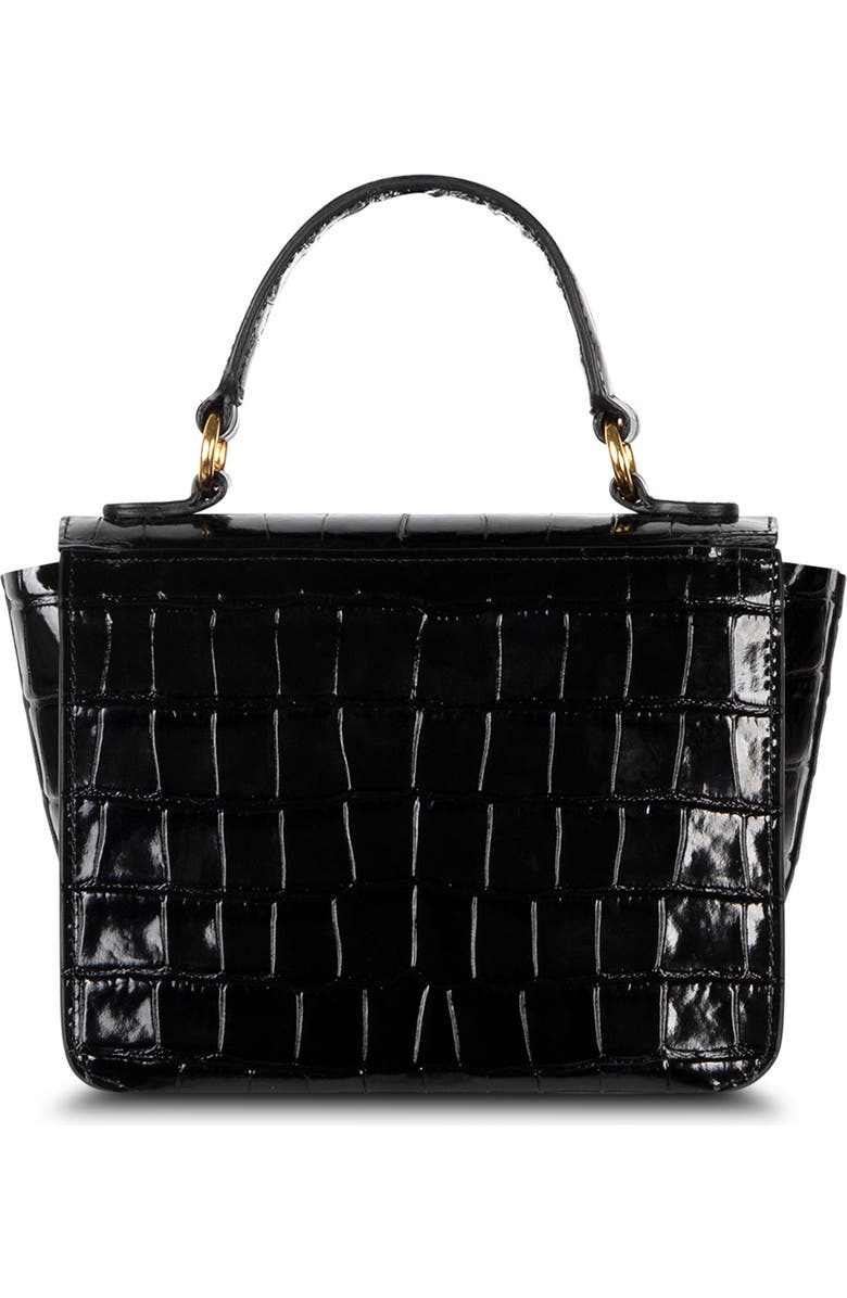 Wandler Mini Luna Arch Croc Embossed Leather Shoulder Bag, Alternate, color,