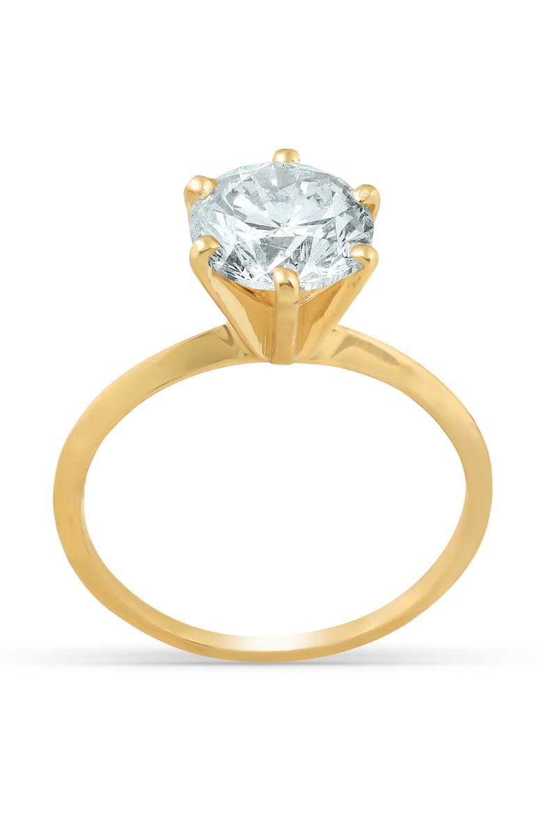 Bliss Diamond Certified 3Ct Diamond Solitaire Gold Engagement Ring Lab Grown, Alternate, color, 14K Yellow Gold