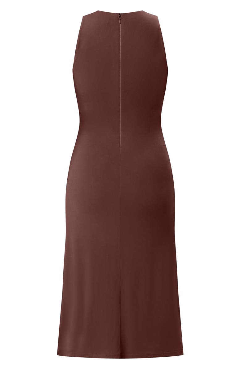 Herve Leger The Brooke Sleeveless Shift Dress, Alternate, color, Coffee