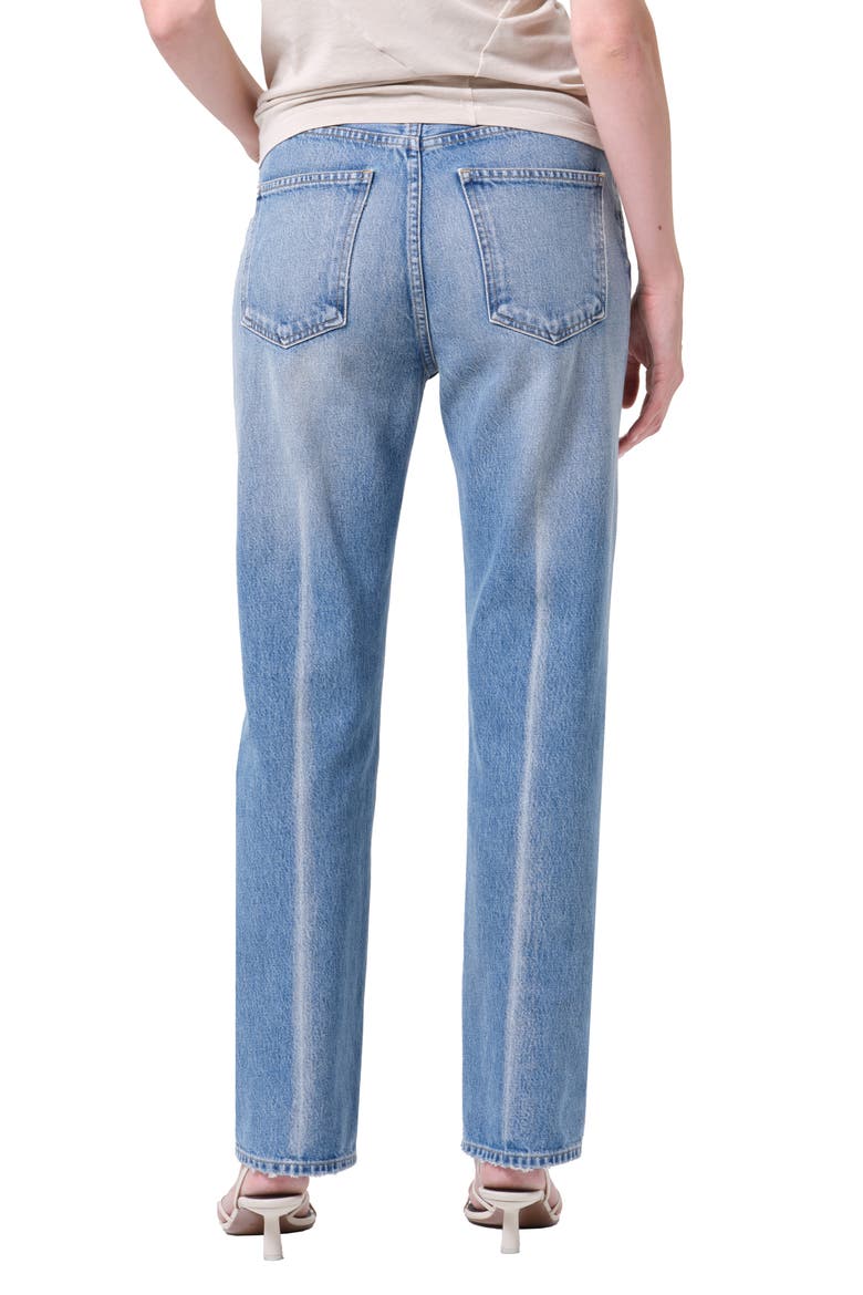 Lana High Waist Straight Leg Jeans, Alternate, color, BRINK MED INDIGO
