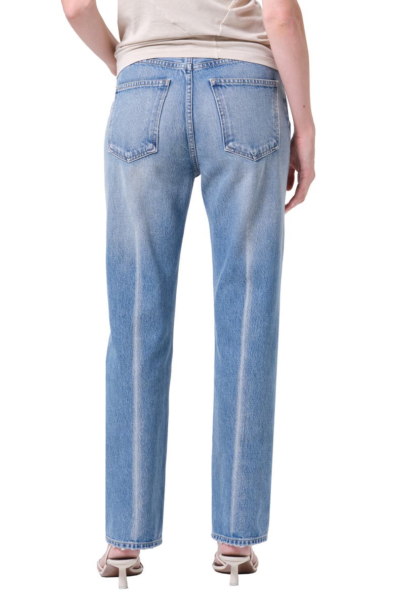 AGOLDE Lana High Waist Straight Leg Jeans, Alternate, color, Brink Med Indigo