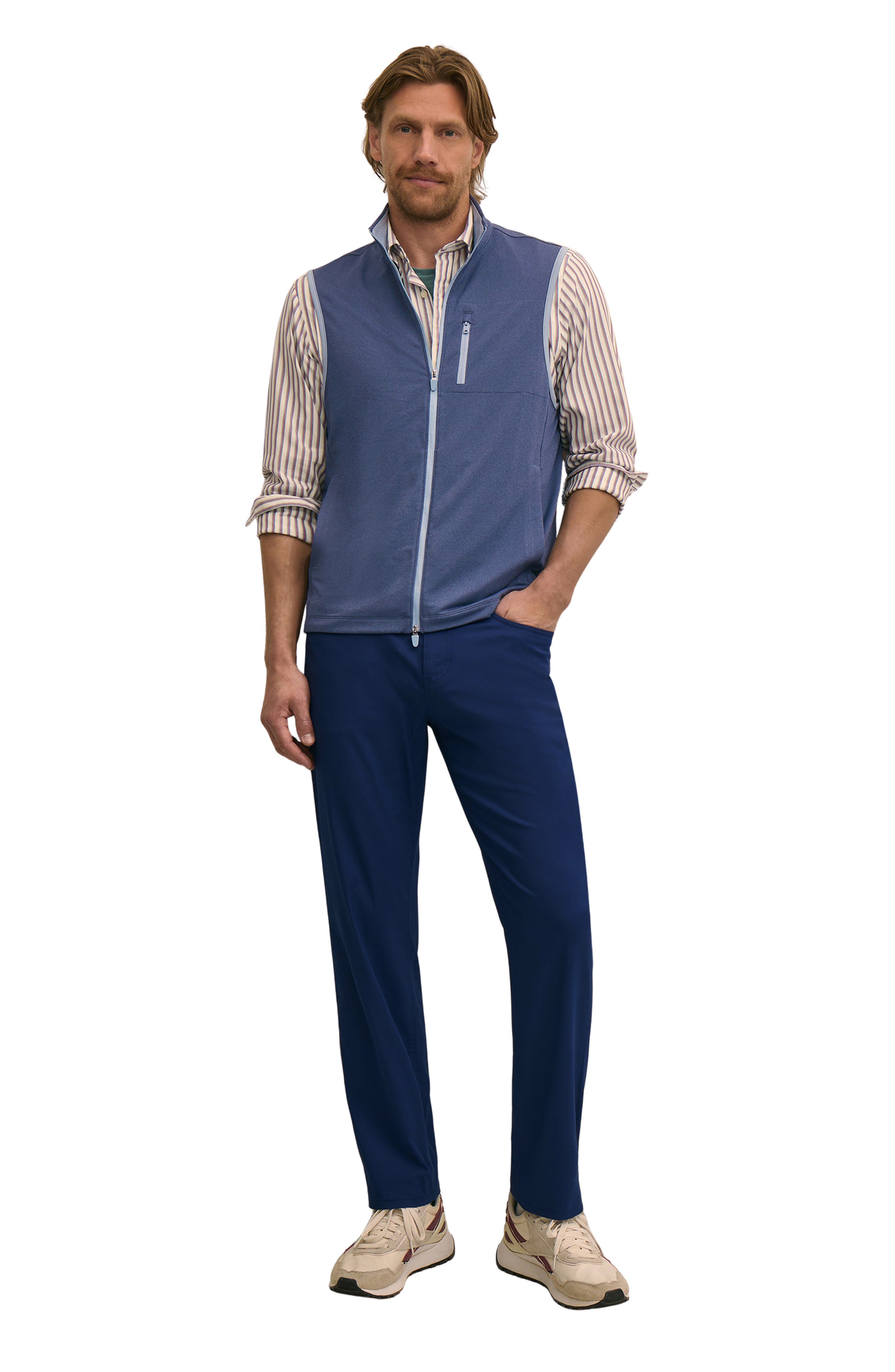 Brooks Brothers Performance Knit Full Zip Vest (Men) | Nordstrom