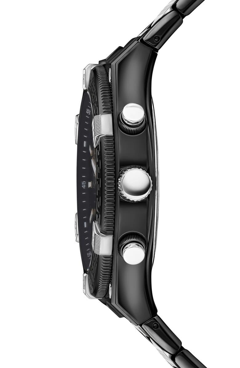 Versace V-Sporty Greca Two-Tone Bracelet Watch, 46mm, Alternate, color, Ip Black