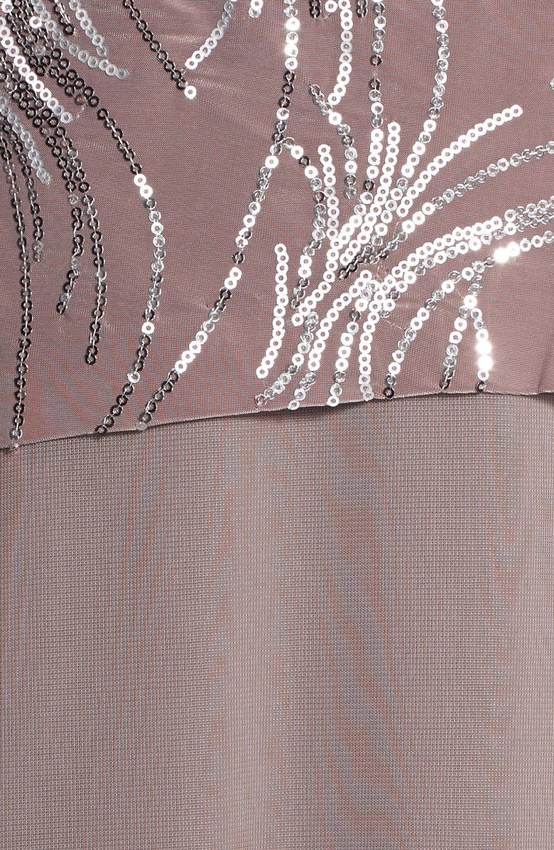 Alex Evenings Sequin Mock Two-Piece Dress with Jacket, Alternate, color, Pewter Frost