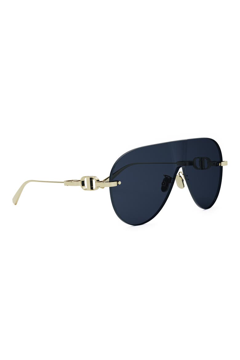 CD Chain M2U Rimless Pilot Sunglasses, Alternate, color, SHINY GOLD DH / BLUE