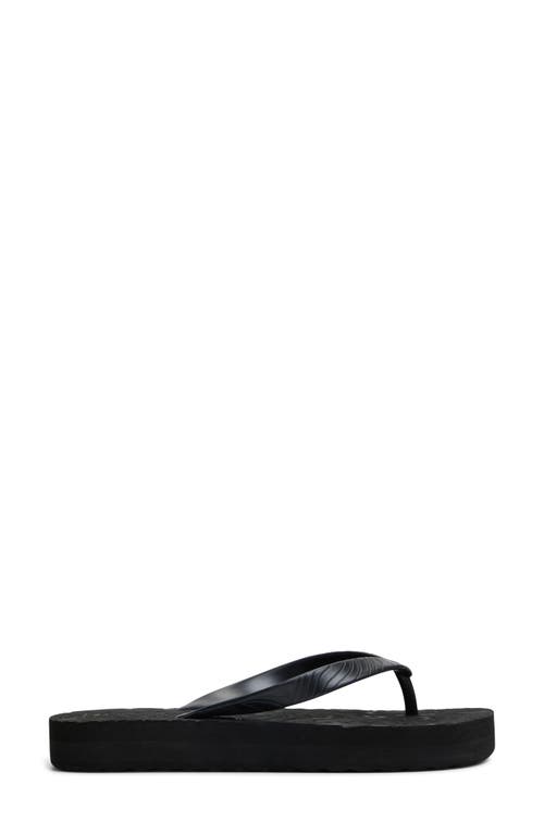 Roxy Beach Up Platform Flip Flop In Black