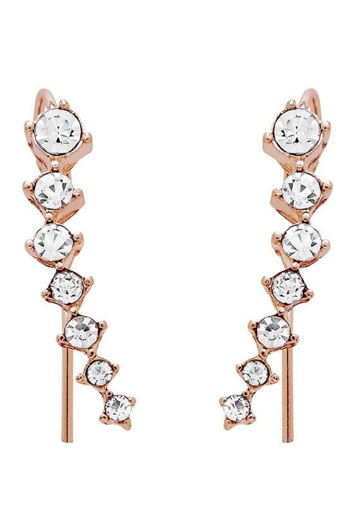 Sterling Forever Graduated CZ Ear Crawlers