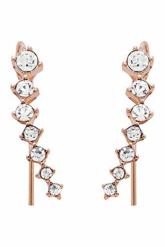 Sterling Forever Graduated CZ Ear Crawlers