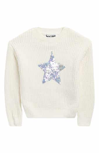 Vigoss Kids' Sequin Star Matte Chenille Sweater