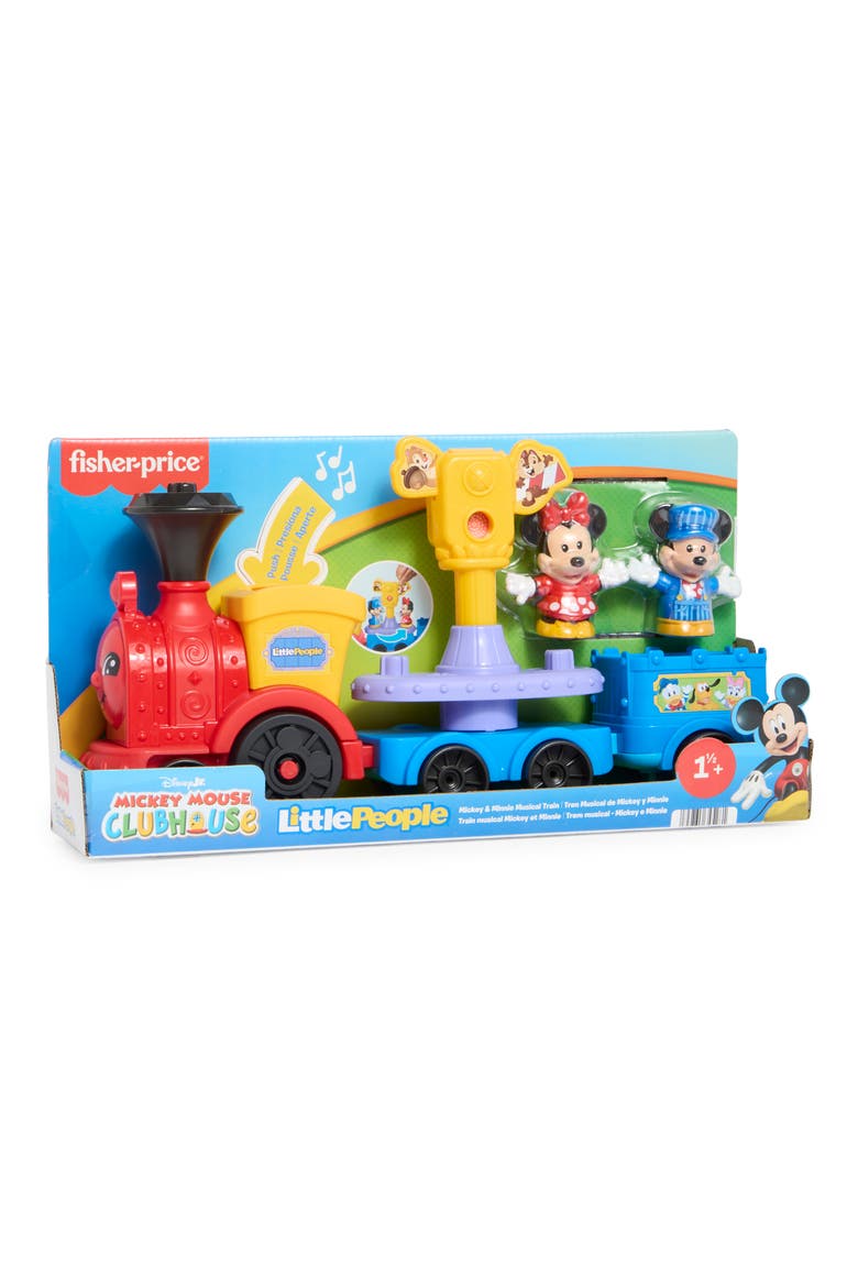Little People Disney Jr. Mickey & Minnie Musical Train Toddler Toy With 2 Figures, Main, color, DISNEY