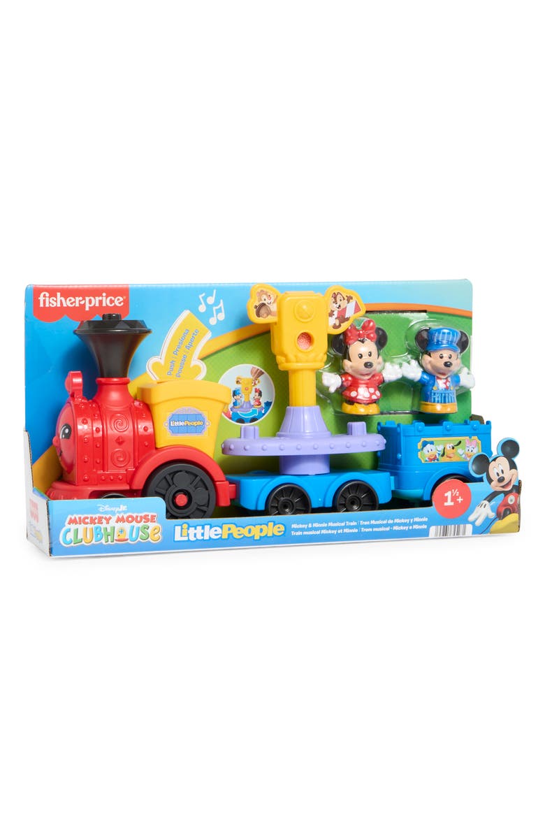 FISHER PRICE Little People Disney Jr. Mickey & Minnie Musical Train Toddler Toy With 2 Figures, Main, color, Disney