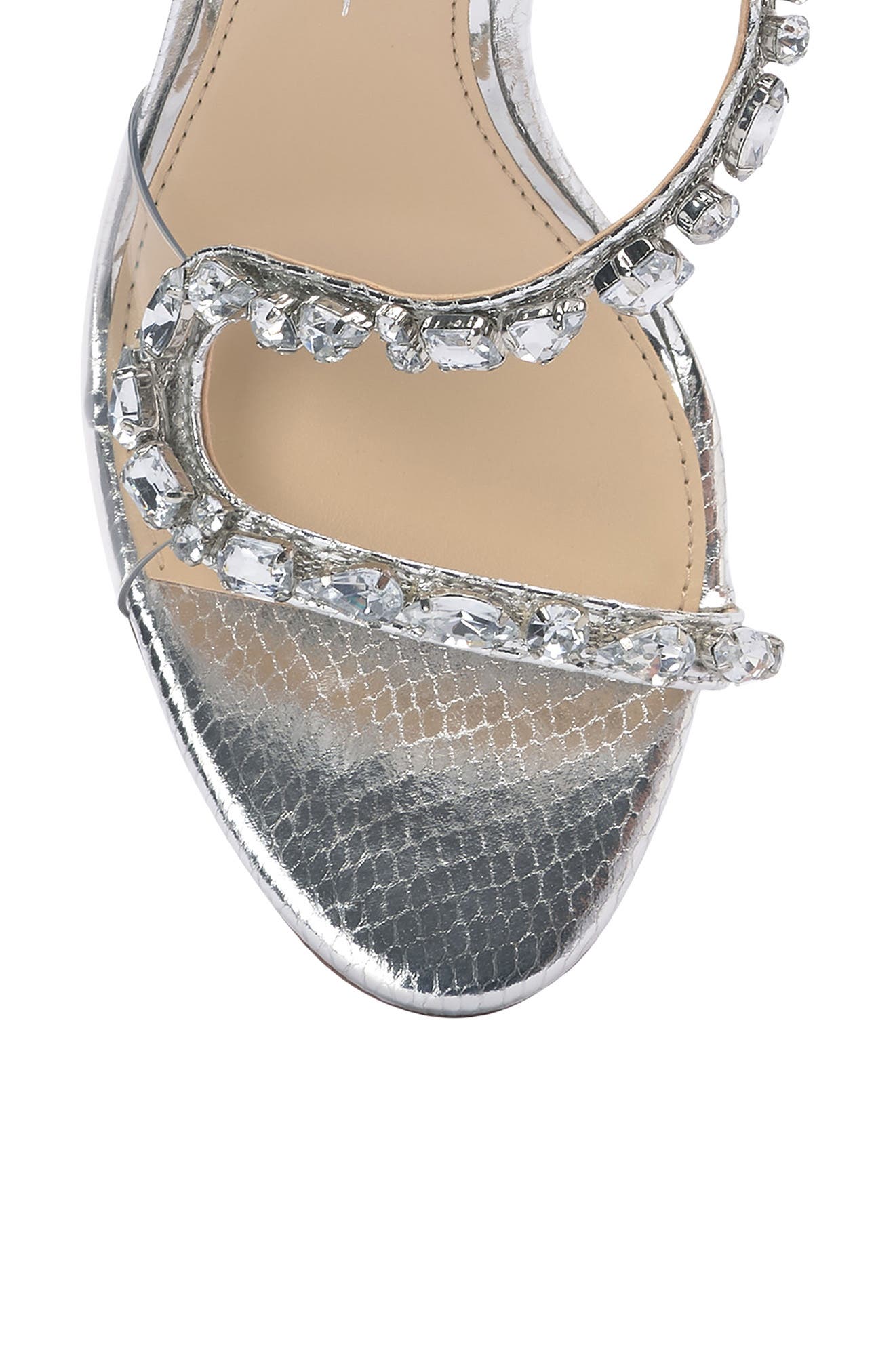 jaycin metallic embossed jewel embellished asymmetrical dress sandals Jessica Simpson Jaycin Rhinestone Asymmetrical Metallic Medium Width Dress  Sandals, Size 10