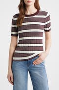 rag & bone Ellen Stripe Short Sleeve Sweater