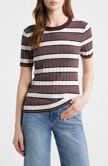 Ellen Stripe Short Sleeve Sweater