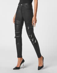 PHILIPP PLEIN Leather Trousers Women
