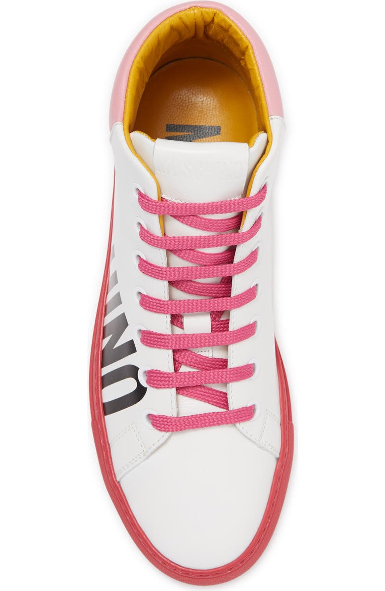 Moschino High Top Logo Sneaker, Alternate, color,