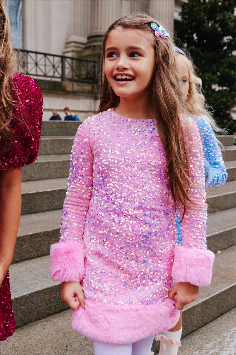 Sabrina Shimmer Dress, Alternate, color, Pink