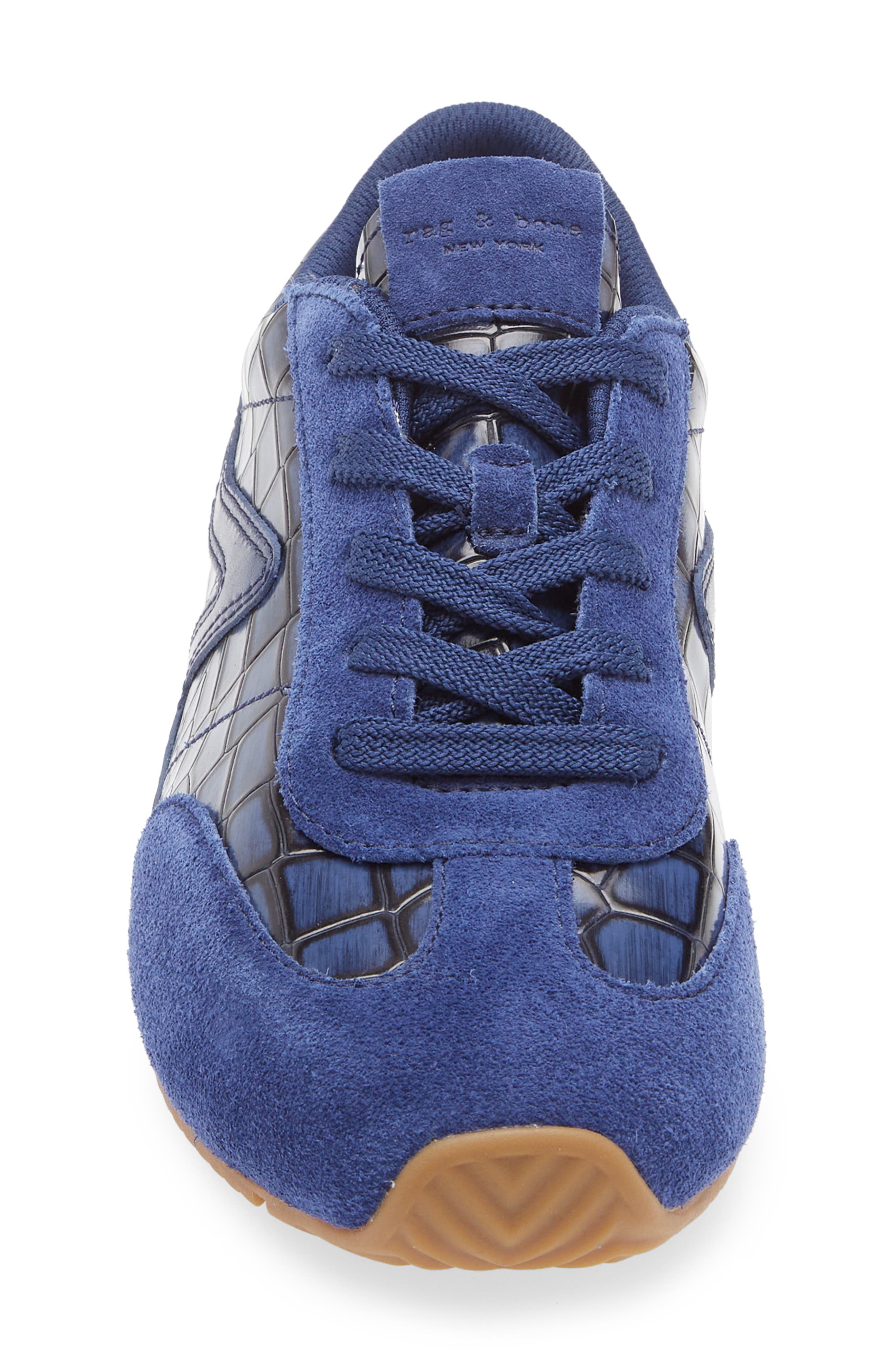 rag & bone Retro Runner Slim Ultra Sneaker, Alternate, color, Indigo Croc
