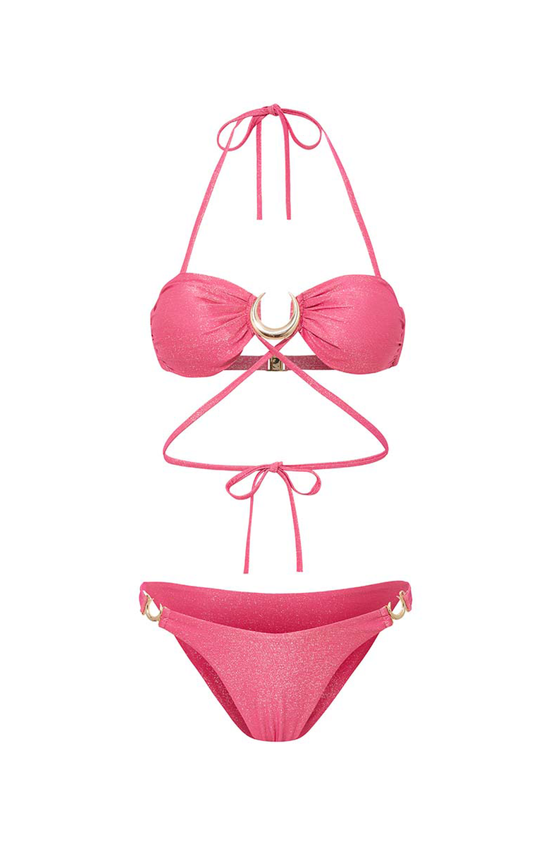 Luna B Wolf LILY BIKINI, Alternate, color, Metallic Pink