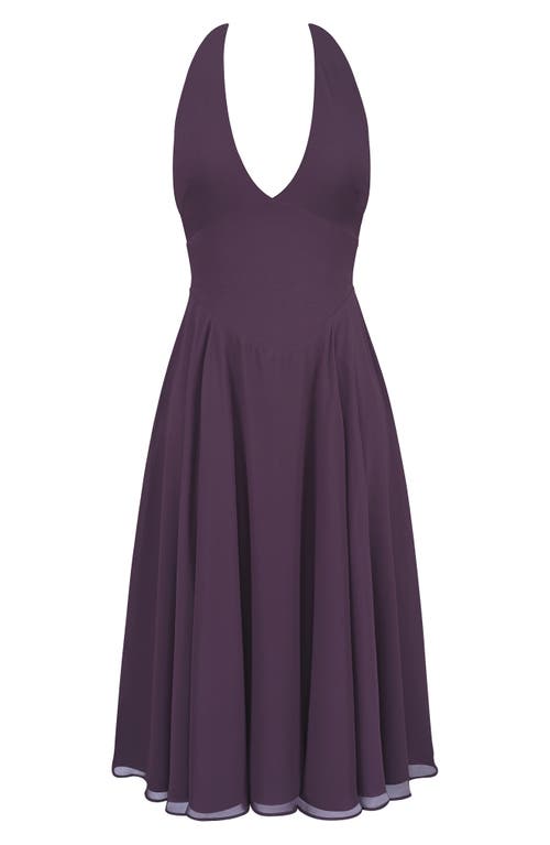 House Of Cb Womens Grape Solada Floral-pattern Woven Midi Dress In Purple