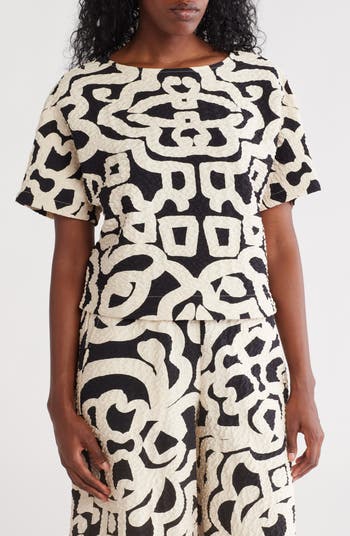 【海外限定】AdriannaPapell 【海外限定】AdriannaPapellAdriann Adrianna by Adrianna Papell Abstract Printed Surplice V-Neck