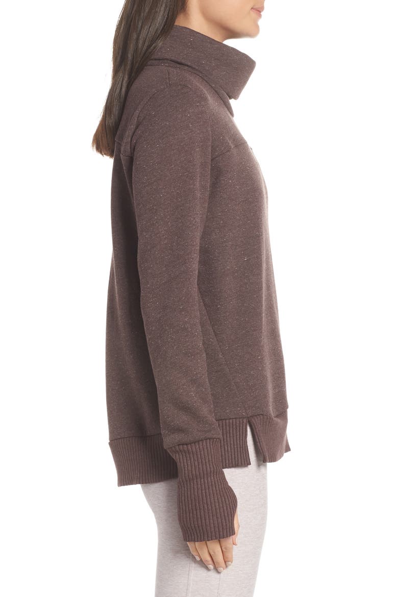 Haze Funnel Neck Sweatshirt, Alternate, color, RAISIN HEATHER