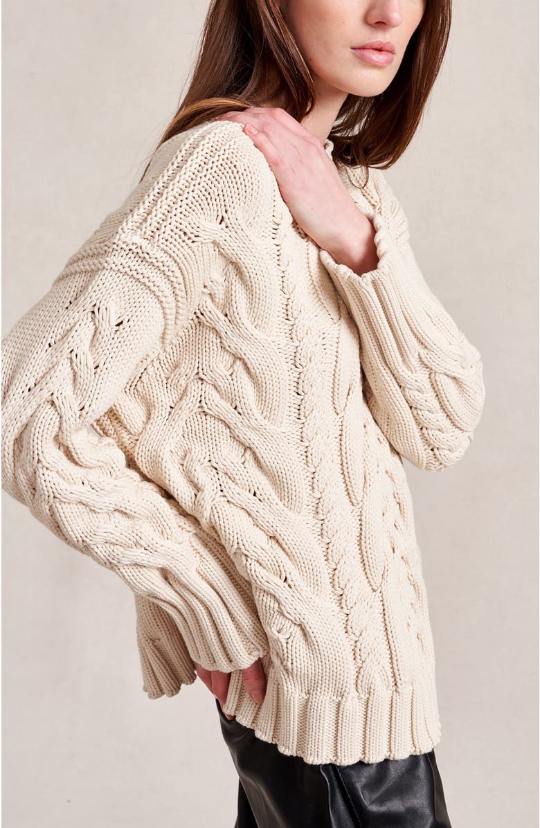 La Ligne Rhys Sweater, Alternate, color, Cream