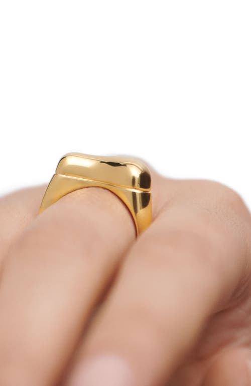 Pdpaola Aqua Ring In Gold
