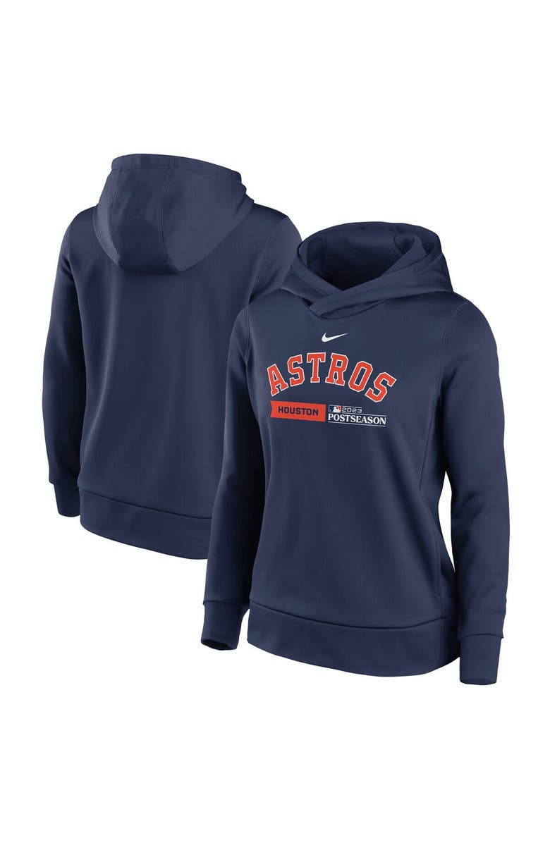 Nike Women's Nike  Navy Houston Astros 2023 Postseason Authentic Collection Dugout Fleece Pullover Hoodie, Main, color, 