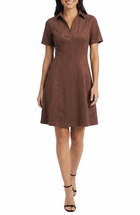 Faux Suede Dress