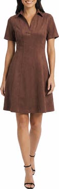 Maggy London Faux Suede Dress