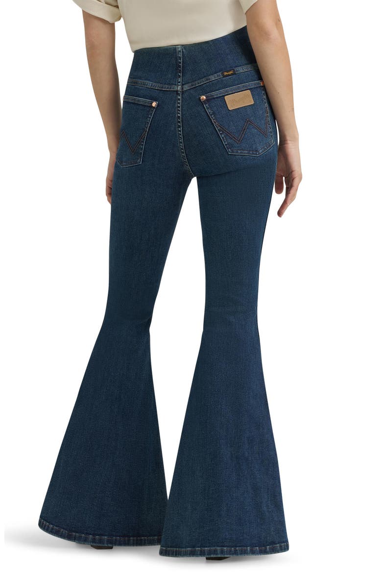 Western Flare Leg Jeans, Alternate, color, DARK