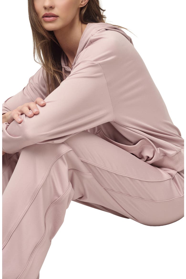 Butterchic Crop Hoodie, Alternate, color, TEABERRY