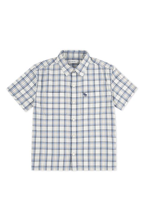Kids' Simple Life Plaid Cotton Button-Up Shirt (Little Kid & Big Kid)