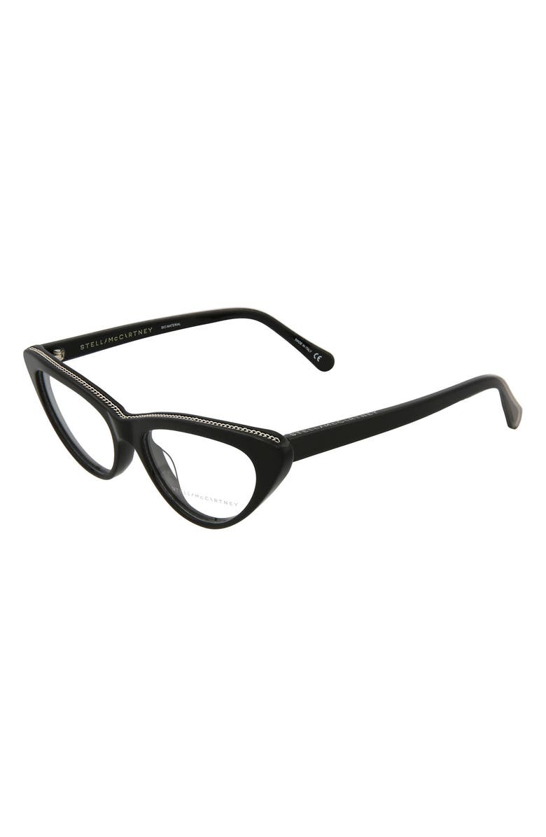 Stella McCartney 50mm Cat Eye Optical Frames, Alternate, color,
