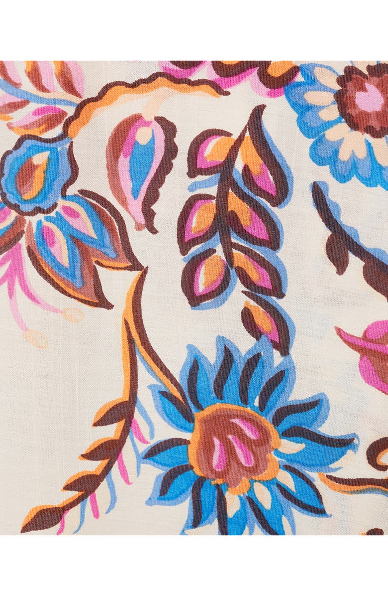 MANGO Floral Pants, Alternate, color, Ecru