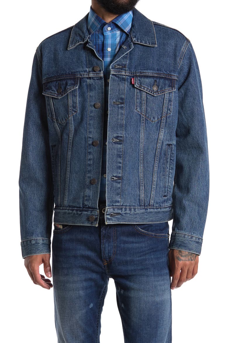 The Trucker Jacket, Main, color, MED STONEWASH
